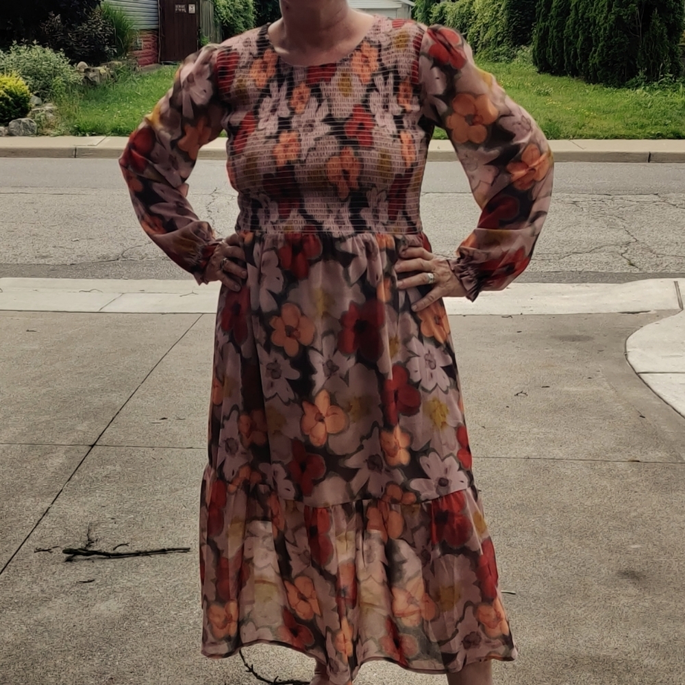 Floral long sleeve dress "Mad about style"